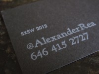 SXSW 2012 business card on 130# Pegasus